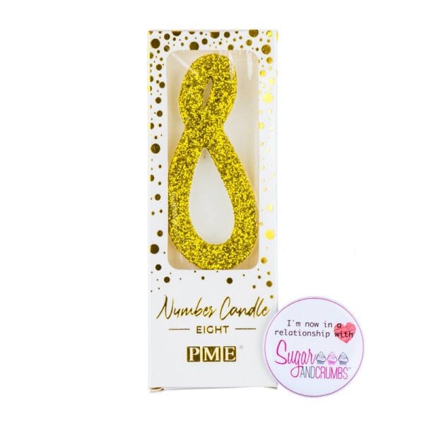 Glitter Candle - Gold - 8