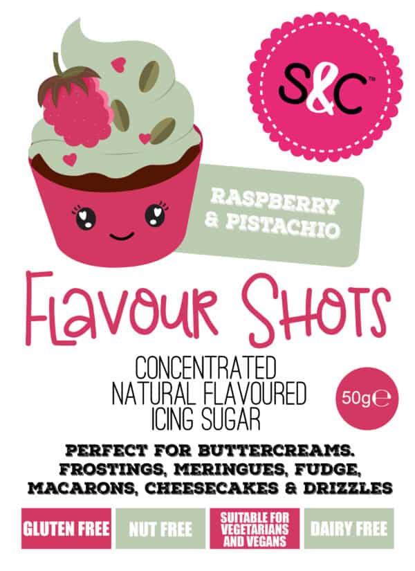 Flavour Shots! - Concentrated Icing Sugar - Raspberry & Pistachio