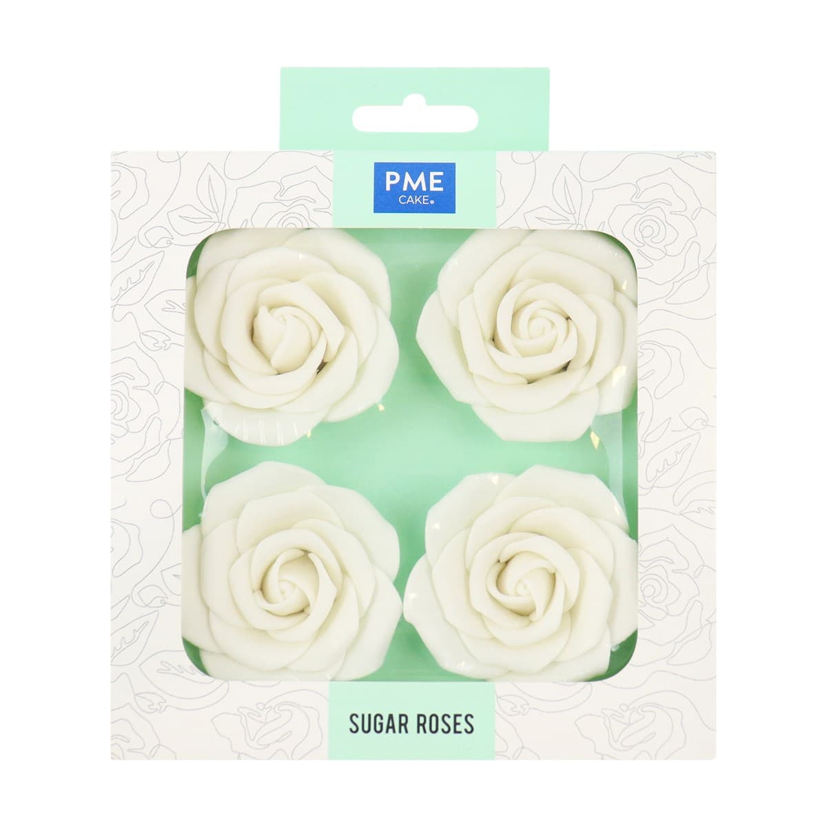Edible Sugar Rose White Cake Decoration Sugar and Crumbs