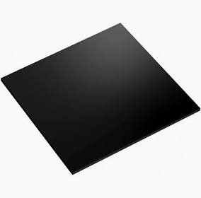 10 inch - Matt Masonite Board - Black - Square
