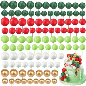 110 Foam Cake Balls on Wires - Festive Season