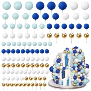 97 Foam Cake Balls on Wires - Double Blues