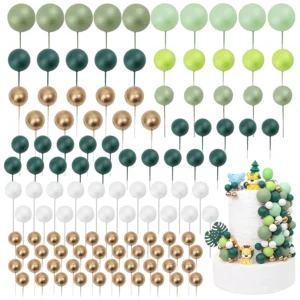 97 Foam Cake Balls on Wires - Summer Leaf Shades