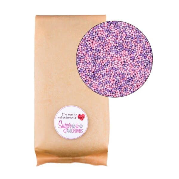 Sprinklelicious Sprinkles - Pinks & Purples Micro Pearls - 250g