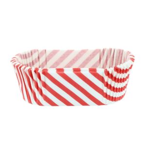 40 x 1lb Loaf Liners - Red Stripe
