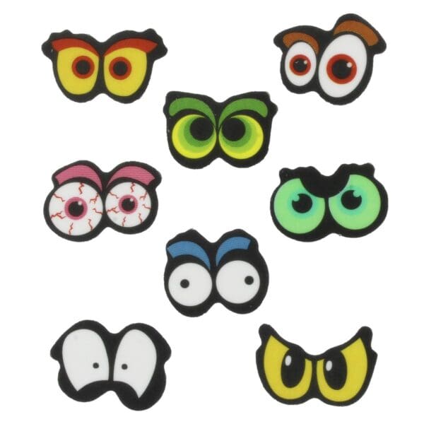 Assorted Spooky Eyes Sugar Decorations - Pack 240 (Catering Pack)