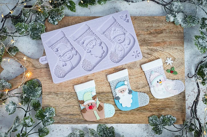 Christmas Stockings Silicone Moulds Sugar and Crumbs