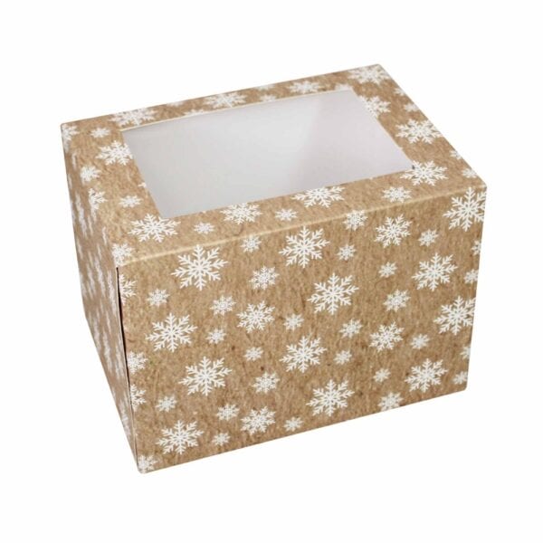 Snowflake Christmas Log Box - Pack of 1