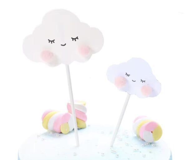 Cute Smiling Face Cloud Topper - Clouds - Pack of 2
