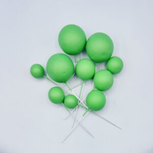 Foam Cake Balls - Pack of 10 - Assorted Sizes - Emerald