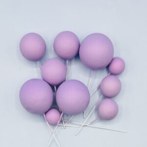 Foam Cake Balls - Pack of 10 - Assorted Sizes - Lilac
