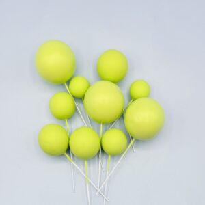 Foam Cake Balls - Pack of 10 - Assorted Sizes - Lime