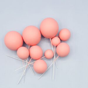 Foam Cake Balls - Pack of 10 - Assorted Sizes - Pink