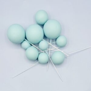Foam Cake Balls - Pack of 10 - Assorted Sizes - Light Blue