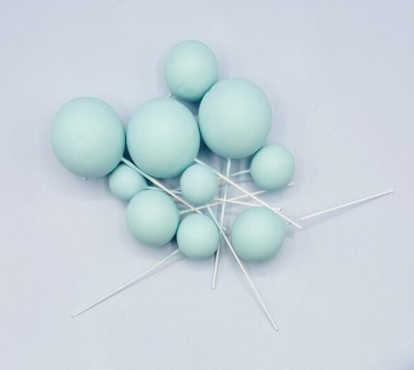 Foam Cake Balls - Pack of 10 - Assorted Sizes - Light Blue