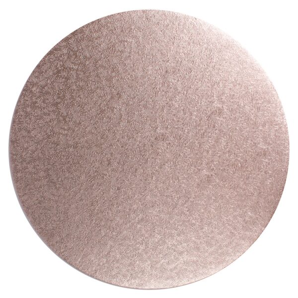10 Inch - Double Thick Round Turned Edge Cake Card Foil - Rose Gold - Single
