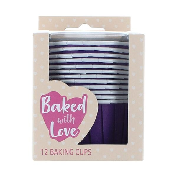 Baked with Love Baking Cups Purple - Pack of 12